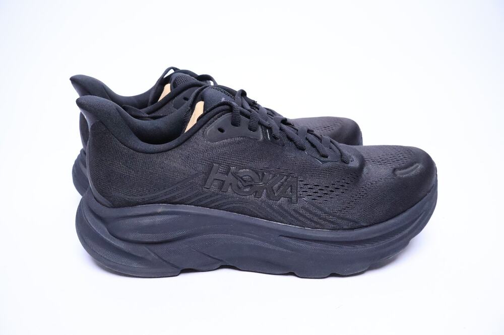 Hoka One One Clifton 11 Running Shoes Women's Size 9B Black 1176573 BBLC #240